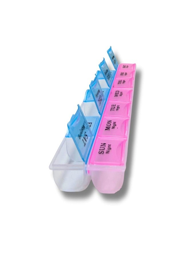 TORCHIT Braille Medicine Organizer - 7 Day Pill Box with Braille Labels, Large Compartments for Daily Medication, Easy to Use for Visually Impaired Individuals, Set Of 2 (Pack Of 2) - Image 3